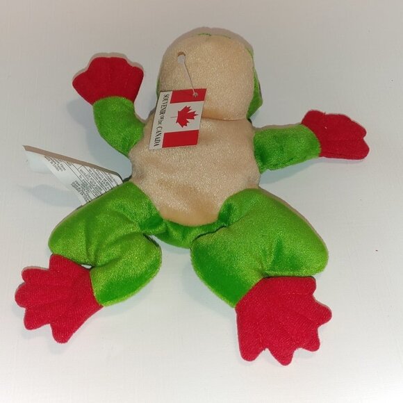 CUTE Mini Tree Frog Plush Bean Bag Plushie 8" long - Picture 4 of 7